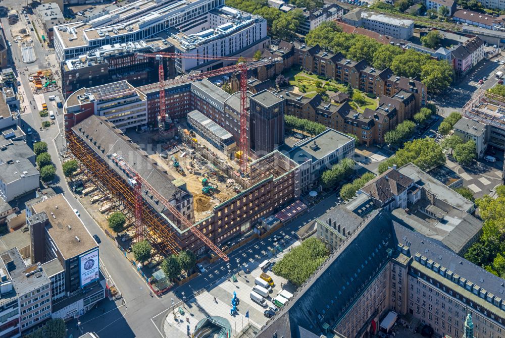 Luftbild Bochum - Umbau eines Büro- und Geschäftshauses Haus des Wissens (HdW) in Bochum im Bundesland Nordrhein-Westfalen, Deutschland