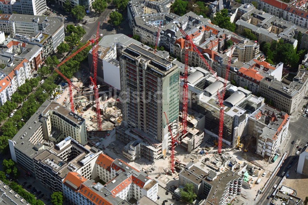 Berlin von oben - Umbau eines Büro- und Geschäftshauseskomplexes Fürst im Ortsteil Charlottenburg in Berlin, Deutschland