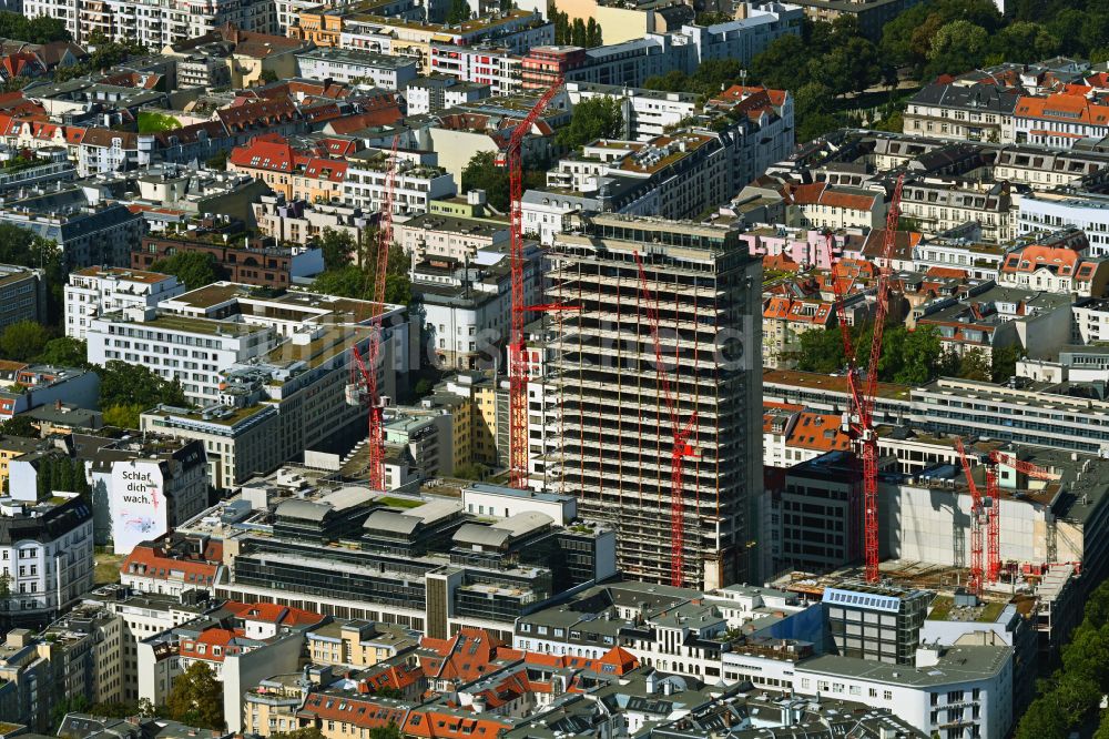 Luftbild Berlin - Umbau eines Büro- und Geschäftshauseskomplexes Fürst im Ortsteil Charlottenburg in Berlin, Deutschland