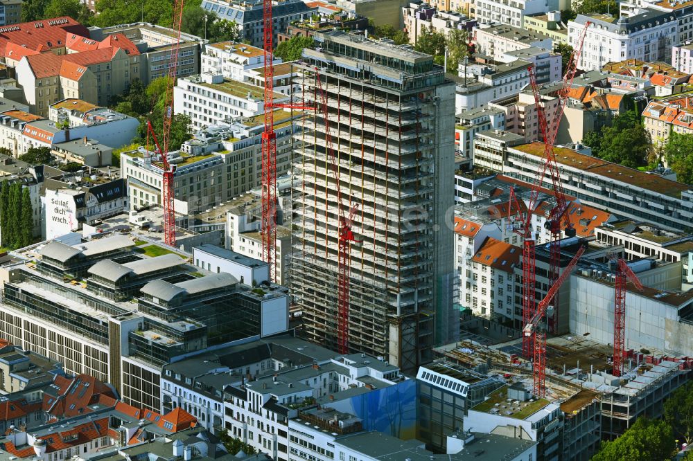 Berlin von oben - Umbau eines Büro- und Geschäftshauseskomplexes Fürst im Ortsteil Charlottenburg in Berlin, Deutschland