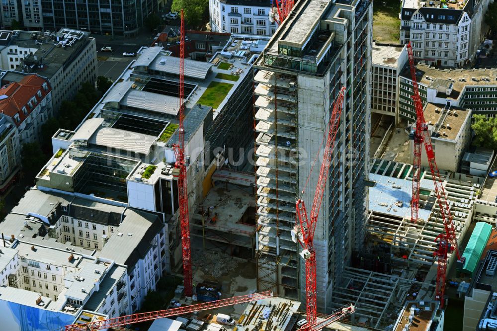 Berlin von oben - Umbau eines Büro- und Geschäftshauseskomplexes Fürst im Ortsteil Charlottenburg in Berlin, Deutschland