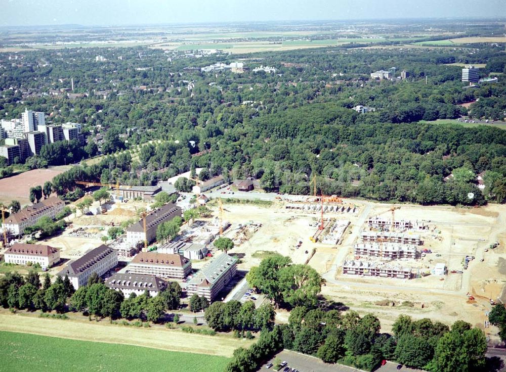 Köln - Junkersdorf aus der Vogelperspektive: Umbau der ehem. belgischen Garnision Köln - Junkersdorf zum Stadtwaldviertel Junkersdorf.