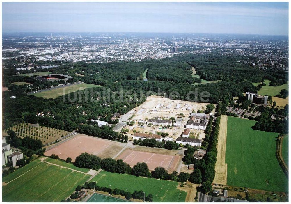 Köln - Junkersdorf aus der Vogelperspektive: Umbau der ehem. belgischen Garnision Köln - Junkersdorf zum Stadtwaldviertel Junkersdorf.