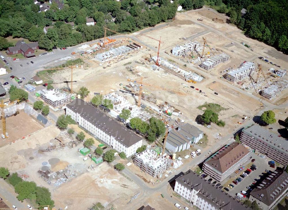 Köln - Junkersdorf aus der Vogelperspektive: Umbau der ehem. belgischen Garnision Köln - Junkersdorf zum Stadtwaldviertel Junkersdorf.