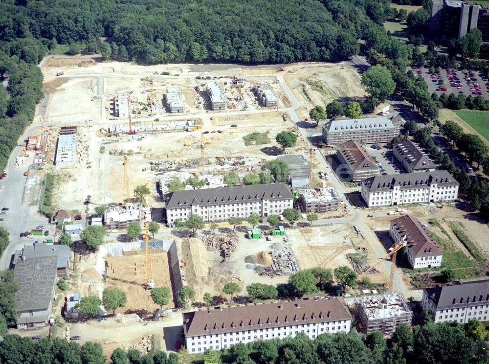 Köln - Junkersdorf aus der Vogelperspektive: Umbau der ehem. belgischen Garnision Köln - Junkersdorf zum Stadtwaldviertel Junkersdorf.