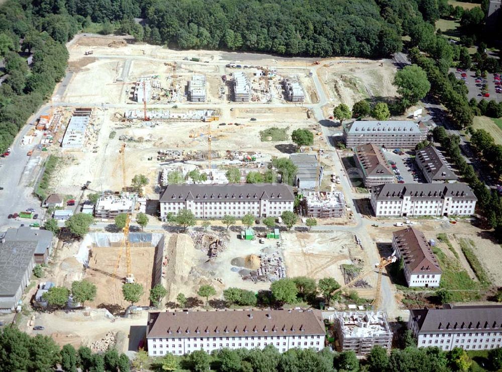 Luftbild Köln - Junkersdorf - Umbau der ehem. belgischen Garnision Köln - Junkersdorf zum Stadtwaldviertel Junkersdorf.