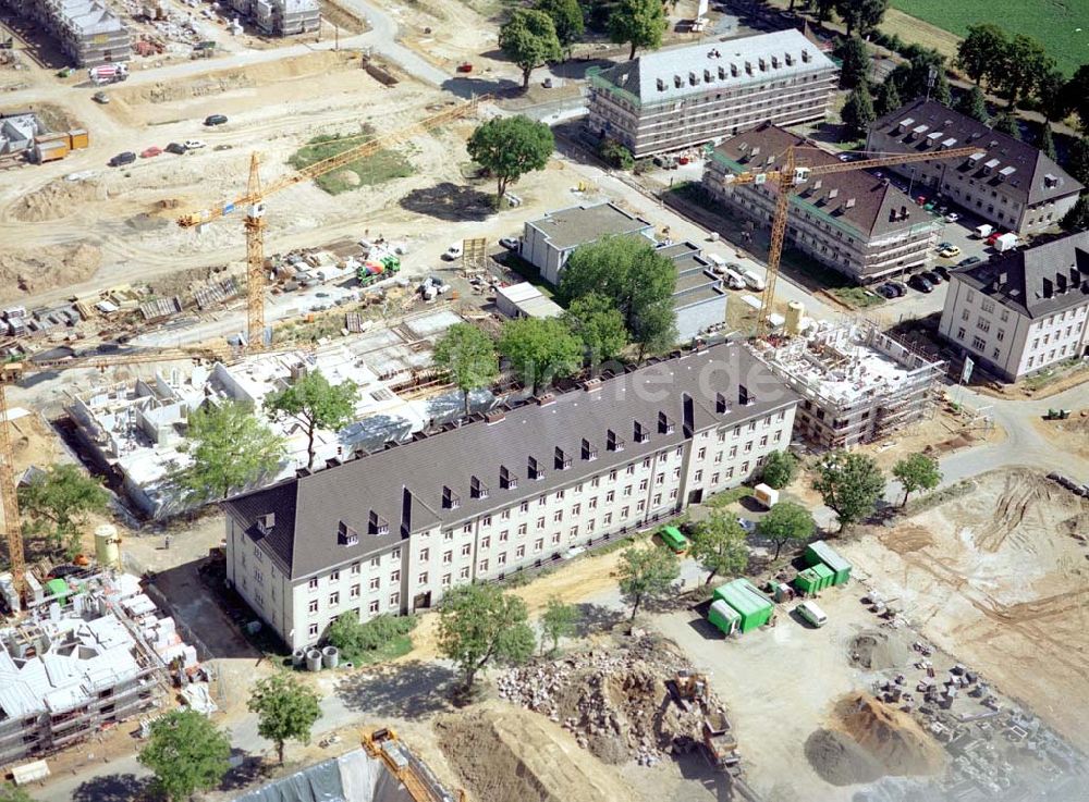 Köln - Junkersdorf von oben - Umbau der ehem. belgischen Garnision Köln - Junkersdorf zum Stadtwaldviertel Junkersdorf.