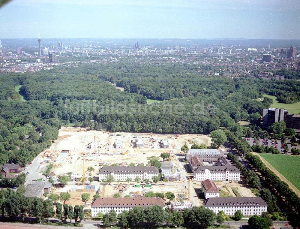 Köln - Junkersdorf aus der Vogelperspektive: Umbau der ehem. belgischen Garnision Köln - Junkersdorf zum Stadtwaldviertel Junkersdorf.