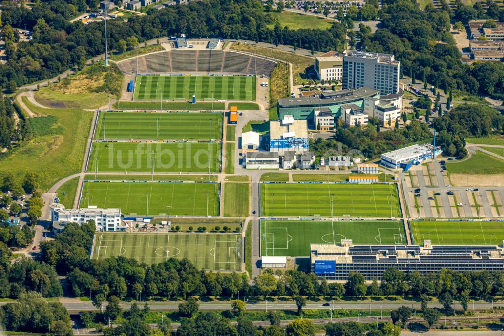 Gelsenkirchen von oben - Umbau des ehemaligen Parkstadion im Ortsteil Gelsenkirchen-Ost in Gelsenkirchen im Bundesland Nordrhein-Westfalen