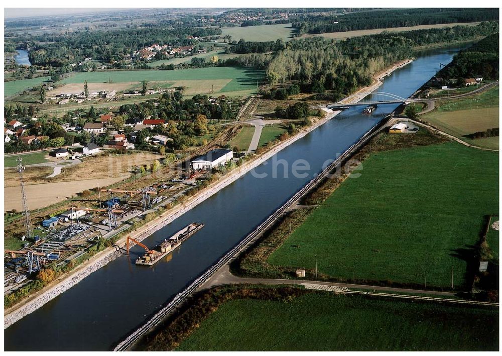 Luftbild Parey / Sachsen-Anhalt - Umbau des Elbe-Havel-Kanales bei Parey in Sachsen-Anhalt.