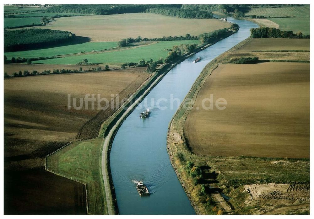 Luftaufnahme Parey / Sachsen-Anhalt - Umbau des Elbe-Havel-Kanales bei Parey in Sachsen-Anhalt.