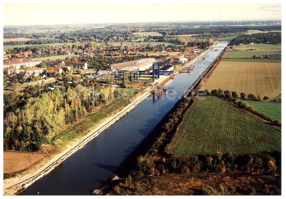 Luftbild Parey / Sachsen-Anhalt - Umbau des Elbe-Havel-Kanales bei Parey in Sachsen-Anhalt.