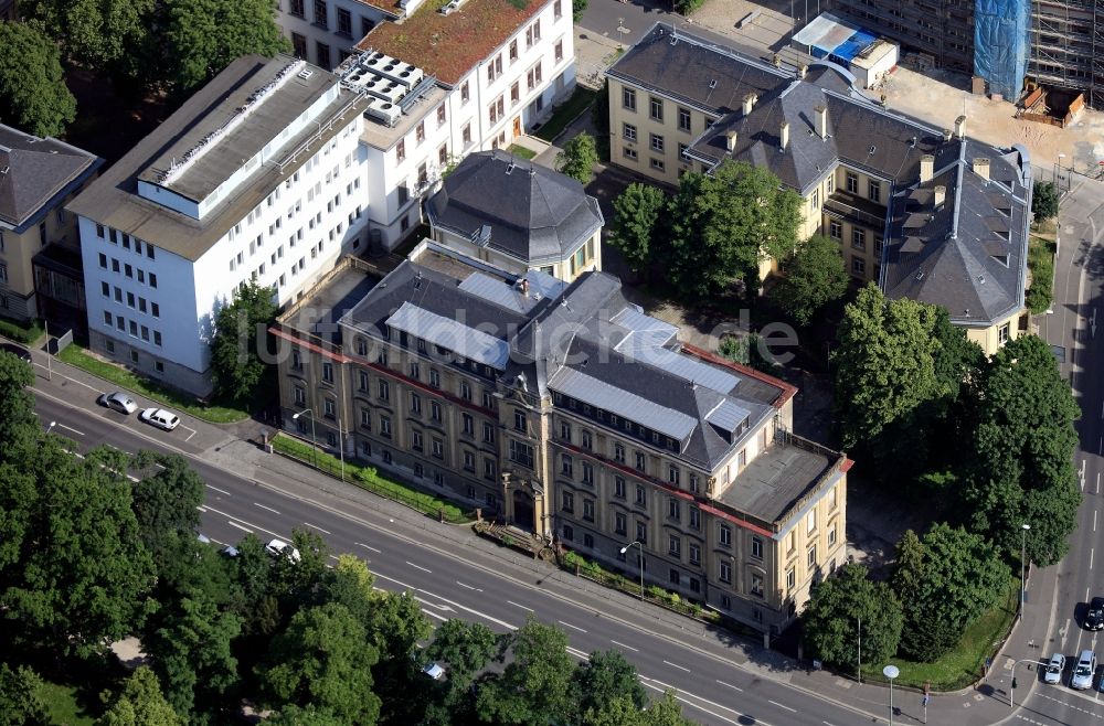 Würzburg von oben - Umbau und Erweiterung des Gebäudekomplexes der Zahnklinik der Universitätsklinik Würzburg im Bundesland Bayern