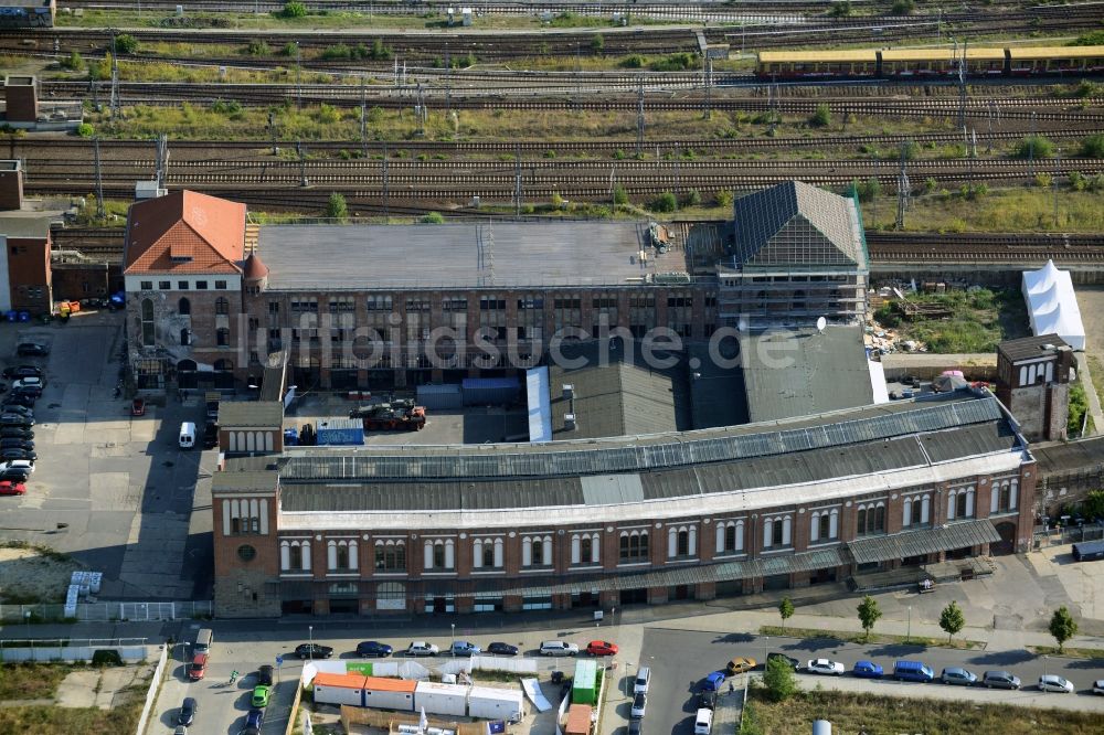 Luftbild Berlin - Umbau des Gebäudekomplexes Postbahnhof in Berlin - Friedrichshain