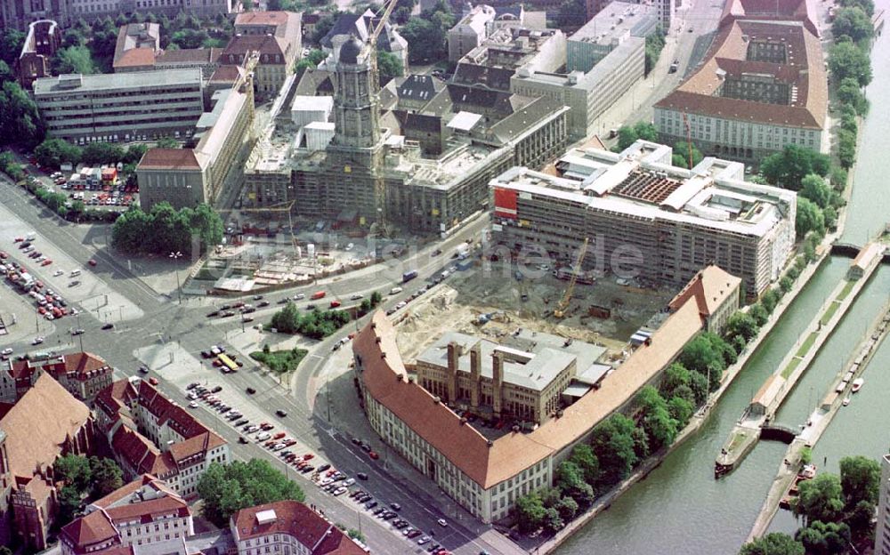 Luftaufnahme Berlin - Umbau des Geländes der Berliner Münze in Berlin-Mitte.