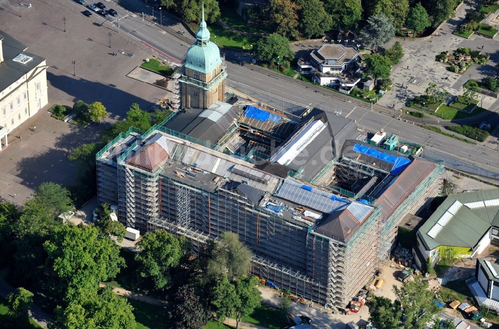 Luftbild Darmstadt - Umbau des Hessischen Landesmuseums Darmstadt im Bundesland Hessen