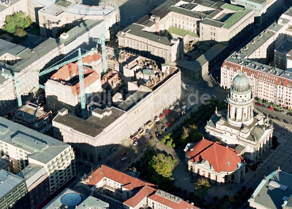 Luftaufnahme Berlin - Umbau der Kreditanstalt für Wiederaufbau am Gendarmenmarkt.