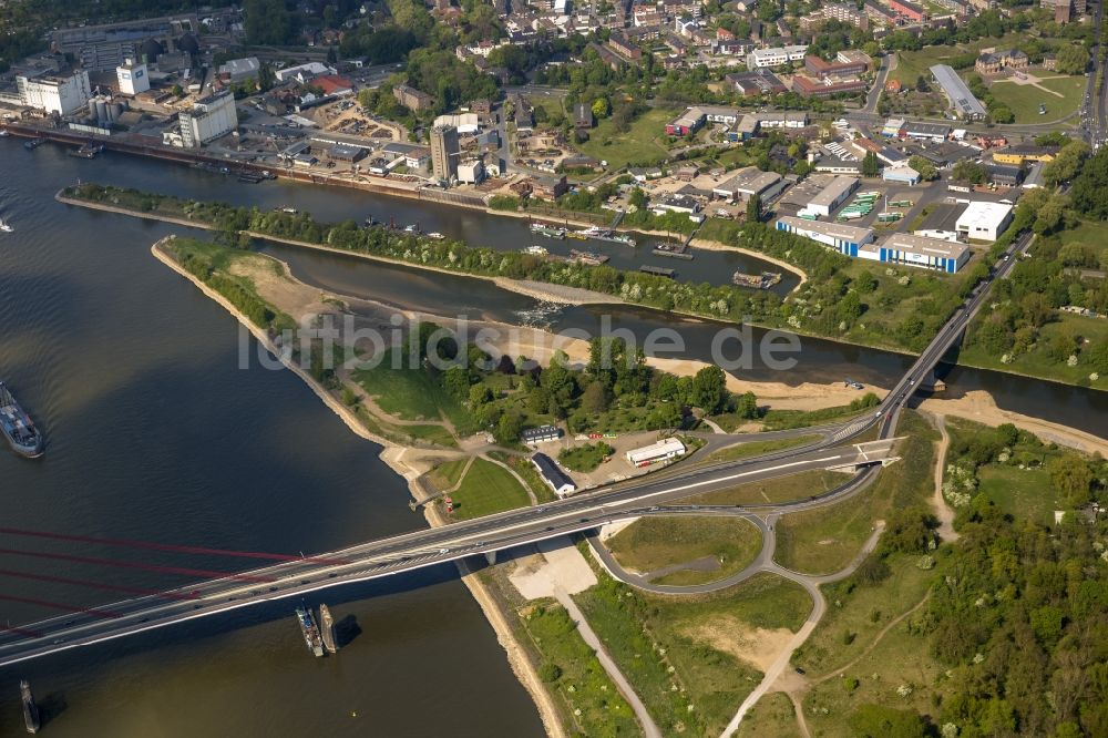 Luftbild Wesel - Umbau der Lippemündung bei Wesel in den Rhein und und Renaturierung von Uferbereichen bei Wesel im Bundesland Nordrhein-Westfalen