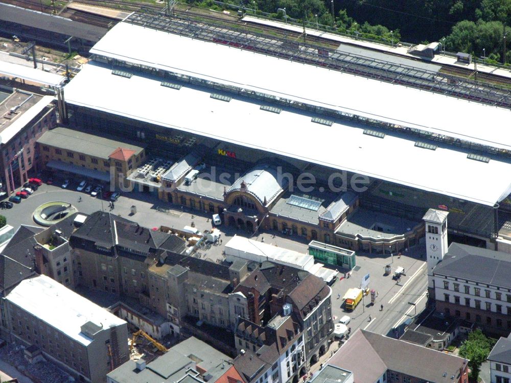 Erfurt von oben - Umbau und Modernisierung des Hauptbahnhof der Deutschen Bahn in Erfurt im Bundesland Thüringen, Deutschland