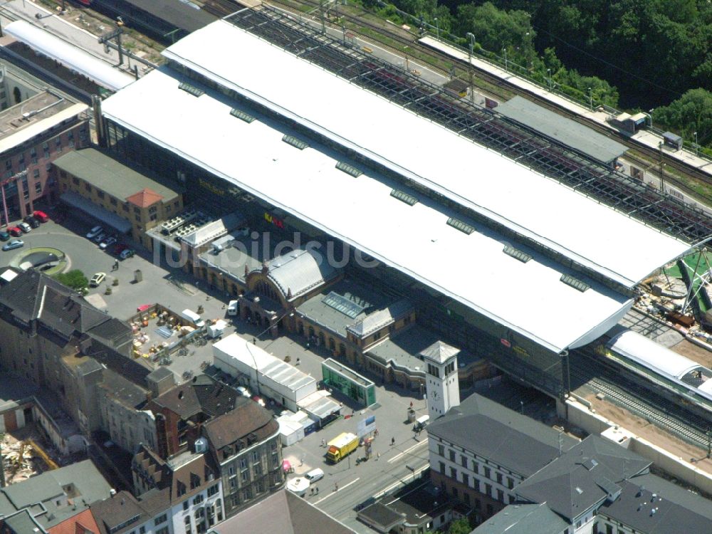 Erfurt aus der Vogelperspektive: Umbau und Modernisierung des Hauptbahnhof der Deutschen Bahn in Erfurt im Bundesland Thüringen, Deutschland