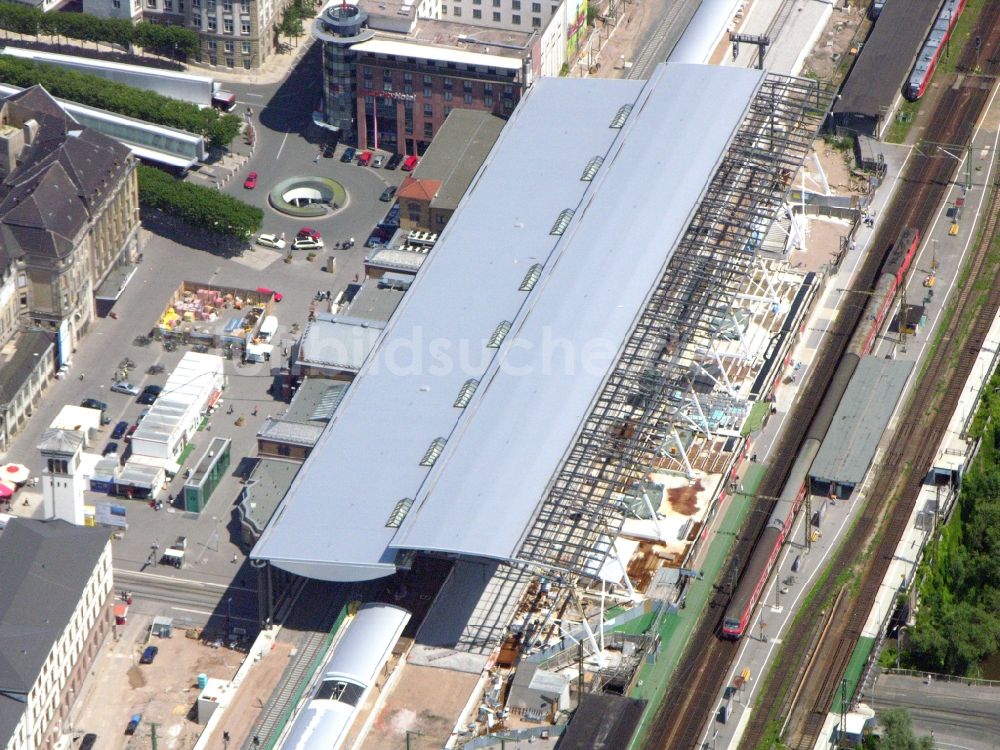 Erfurt aus der Vogelperspektive: Umbau und Modernisierung des Hauptbahnhof der Deutschen Bahn in Erfurt im Bundesland Thüringen, Deutschland