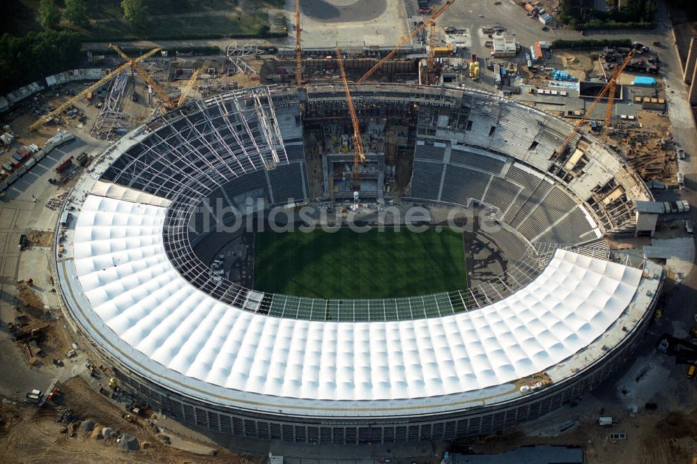 Berlin aus der Vogelperspektive: Umbau / Modernisierung Olympiastadion Berlin