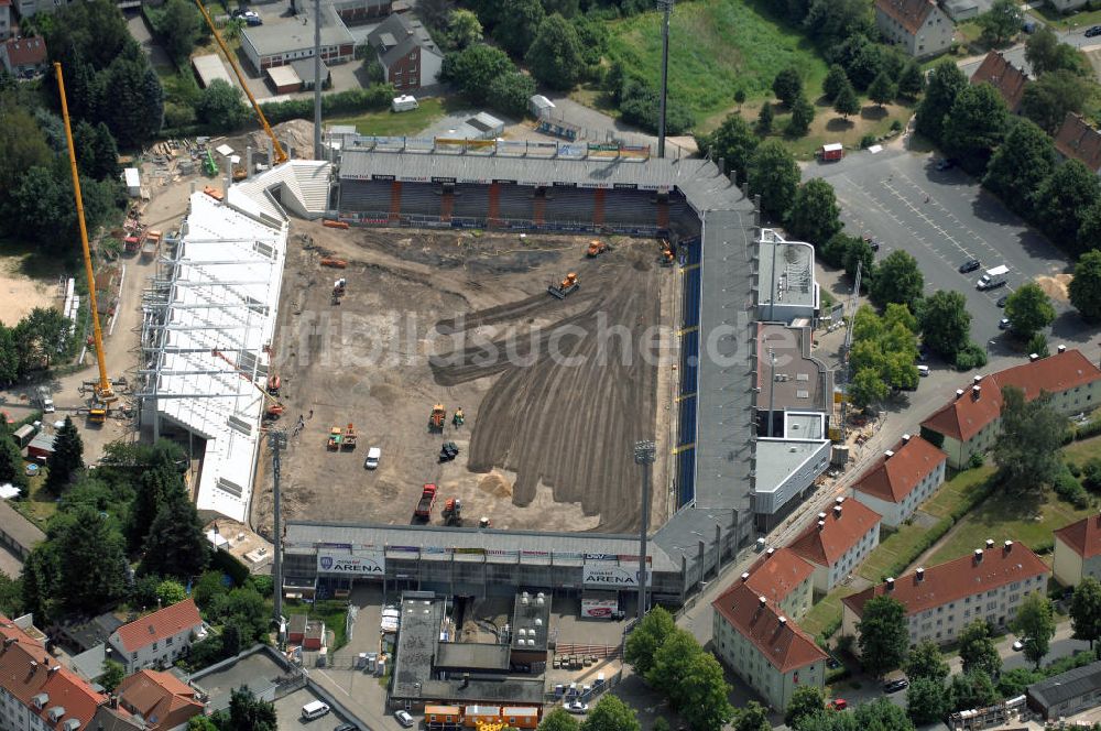 OSNABRÜCK von oben - Umbau der osnatel ARENA des VfL Osnabrück