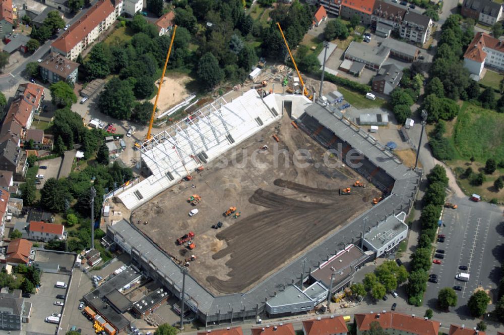 OSNABRÜCK aus der Vogelperspektive: Umbau der osnatel ARENA des VfL Osnabrück