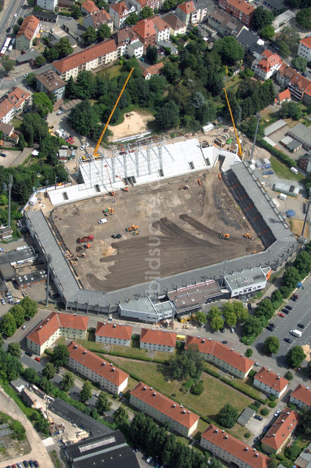 Luftaufnahme OSNABRÜCK - Umbau der osnatel ARENA des VfL Osnabrück