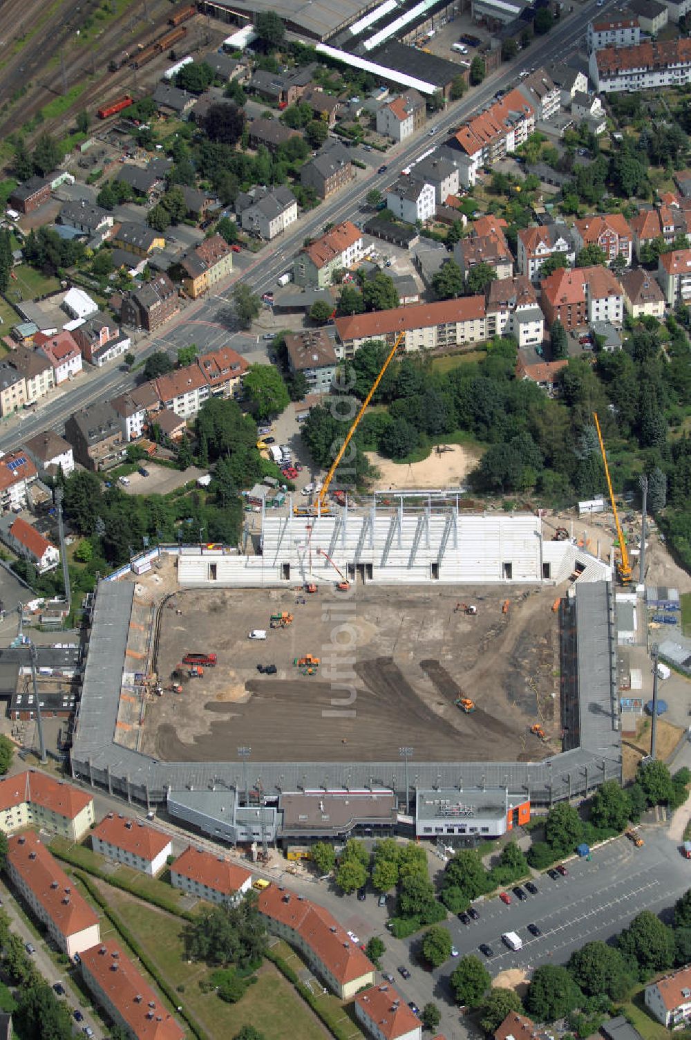 OSNABRÜCK aus der Vogelperspektive: Umbau der osnatel ARENA des VfL Osnabrück