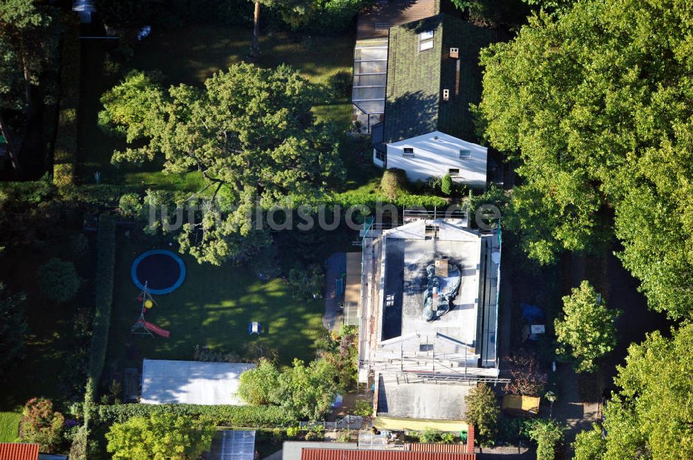 Luftbild Berlin Niederschönhausen - Umbau Platanenstraße Pankow Berlin