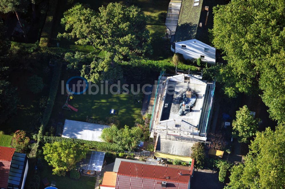 Luftaufnahme Berlin Niederschönhausen - Umbau Platanenstraße Pankow Berlin