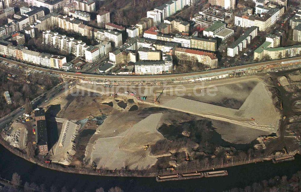 Luftbild Berlin - Umbau des Reichstages und des Spreebogens zum Regierungsviertel