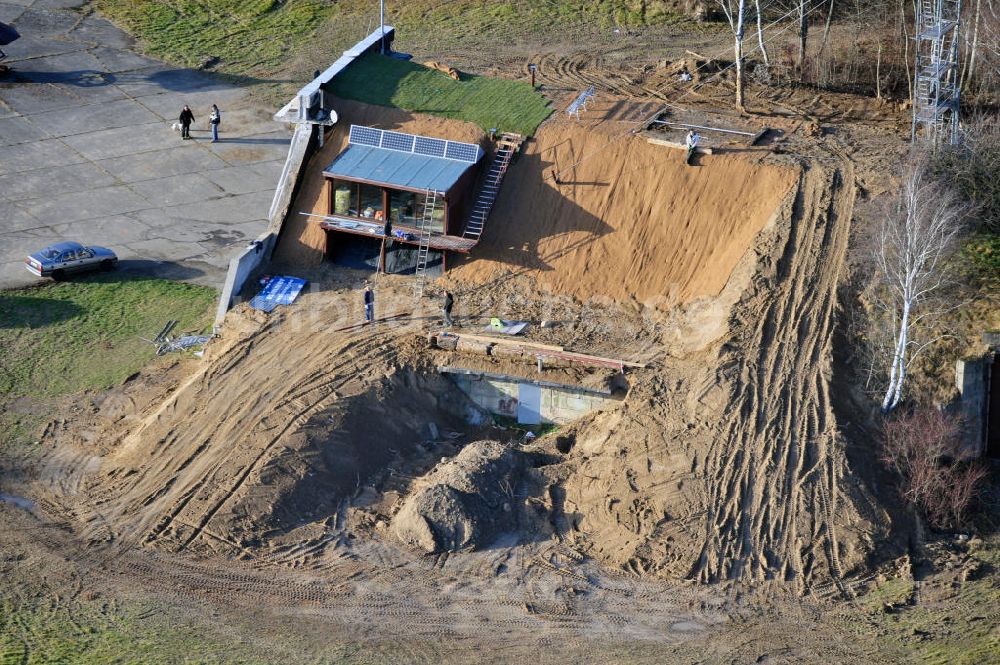 Werneuchen von oben - Umbau und Sanierung eines Shelter / Hangar am Flugplatz Werneuchen