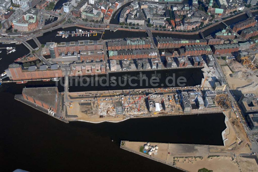 Luftbild Hamburg - Umbau der Speicherstadt