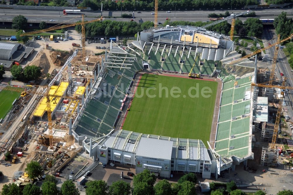 Leverkusen Von Oben Umbau Der Sportstätten Gelände Der Arena Des Stadion Bayarena Des 