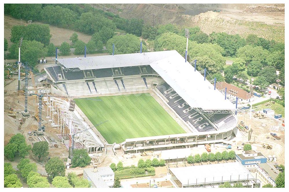 Duisburg aus der Vogelperspektive: Umbau des Wedau Stadions in Duisburg WEDAU STADION