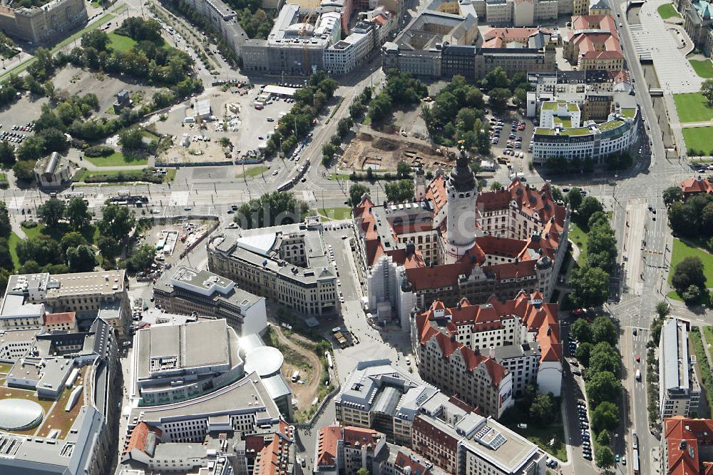 Luftaufnahme Leipzig - Umbau Wilhelm-Leuschner-Platz in Leipzig