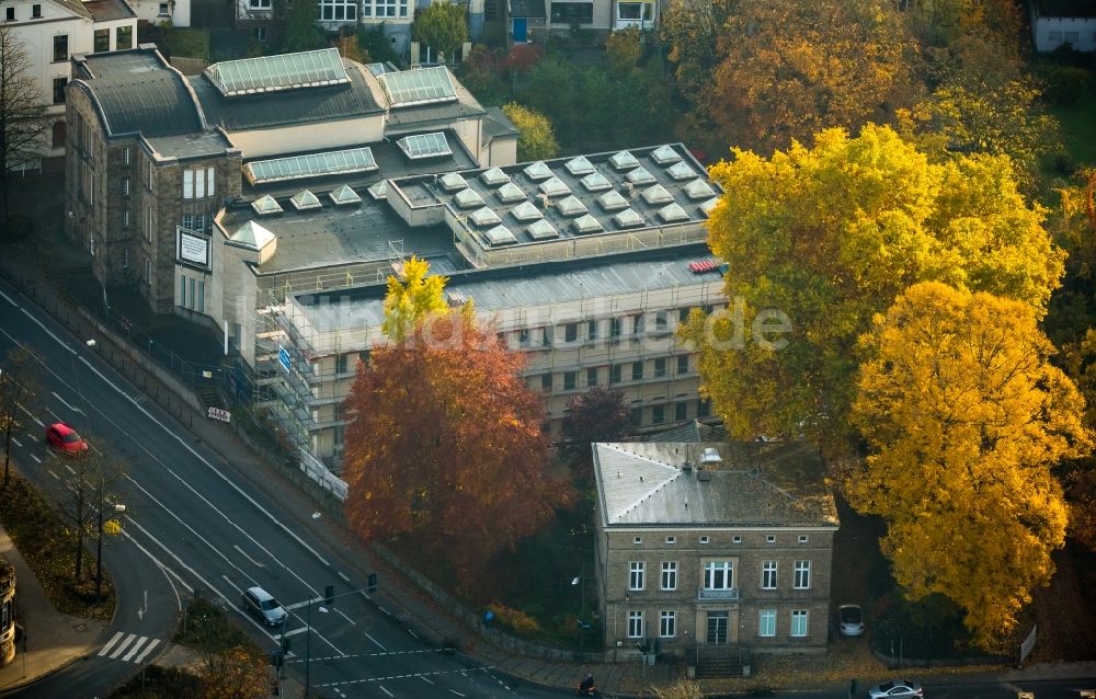 Witten von oben - Umbauarbeiten und Bauarbeiten am Museums- Gebäude- Ensemble des Märkischen Museums in Witten im Bundesland Nordrhein-Westfalen