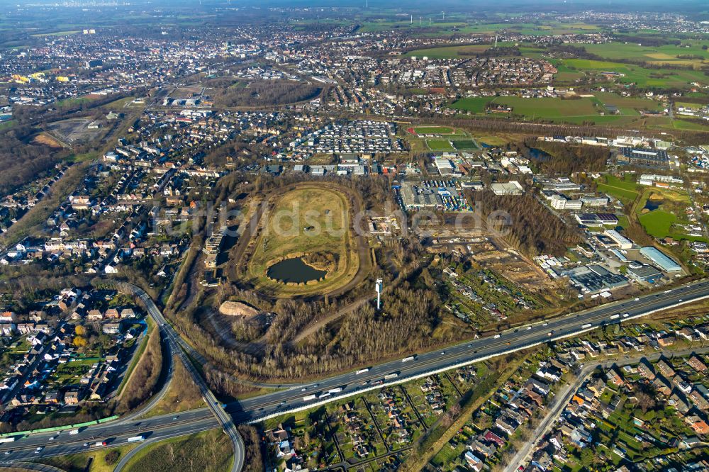 Luftaufnahme Recklinghausen - Umbauarbeiten am Gelände der ehemaligen Trabrennbahn in Recklinghausen im Bundesland Nordrhein-Westfalen, Deutschland