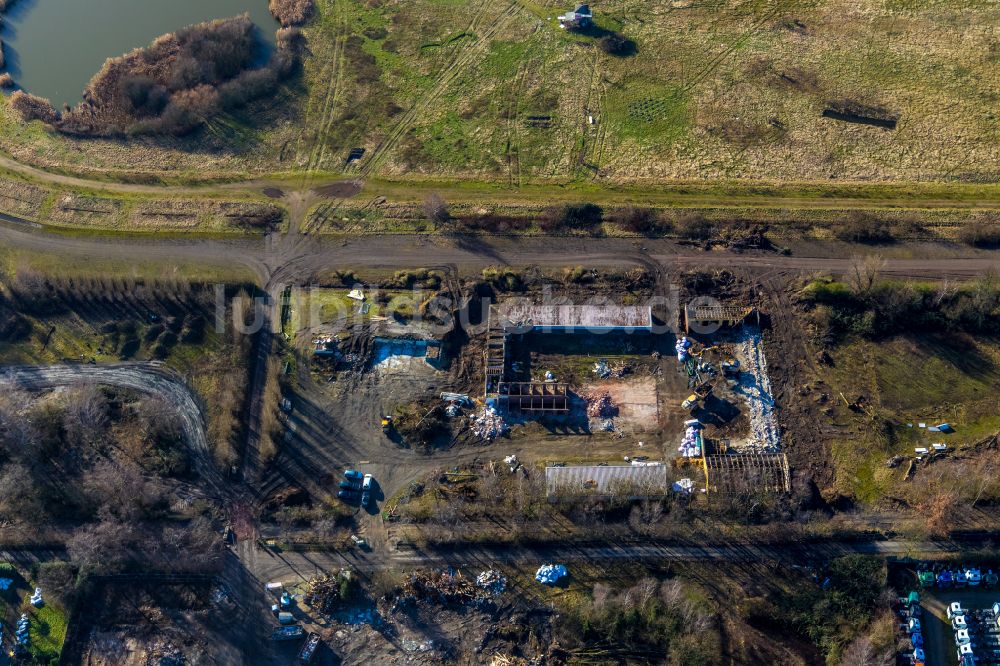 Luftaufnahme Recklinghausen - Umbauarbeiten am Gelände der ehemaligen Trabrennbahn in Recklinghausen im Bundesland Nordrhein-Westfalen, Deutschland