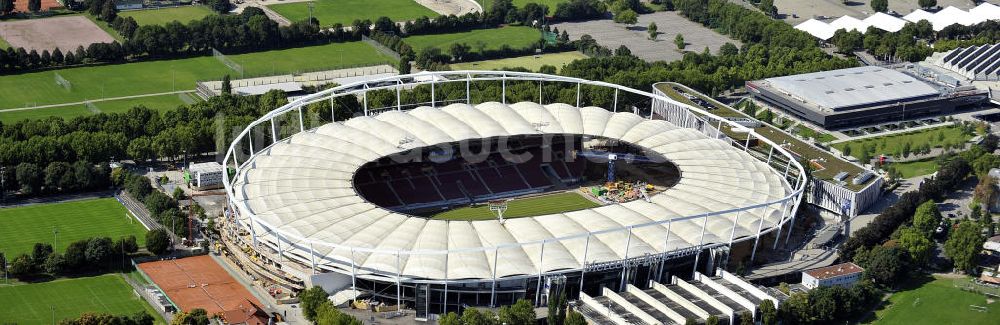 Luftaufnahme Stuttgart - Umbauarbeiten am Stadion Stuttgart / Mercedes-Benz-Arena