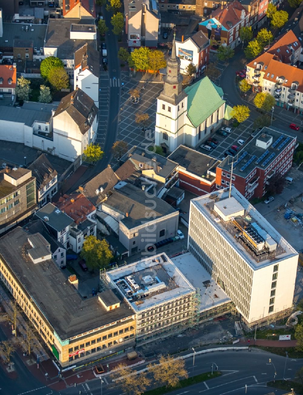 Hamm aus der Vogelperspektive: Umbauarbeiten am Stadtwerkehaus in der Innenstadt von Hamm im Bundesland Nordrhein-Westfalen