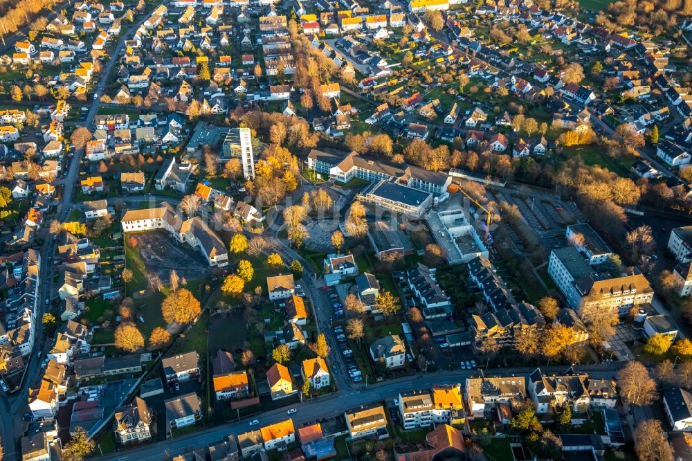 Luftbild Werl - Umbauund Modernisierung des Schulgebäudes Walburgisschule in Werl im Bundesland Nordrhein-Westfalen, Deutschland