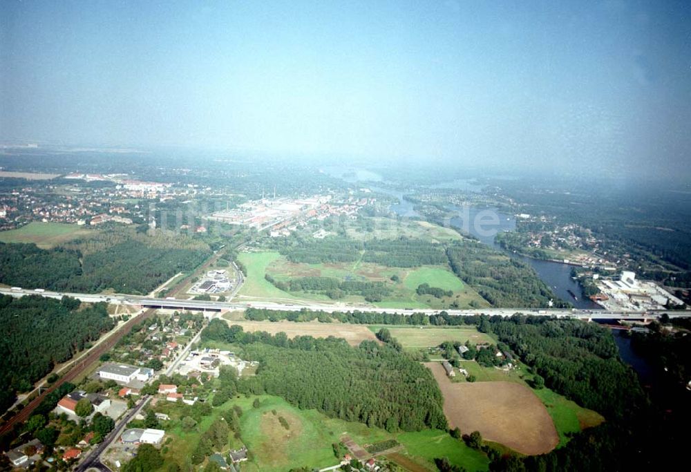 Königs Wusterhausen aus der Vogelperspektive: Umgebauter Südl. Berliner Ring (A10) bei Königs Wusterhausen