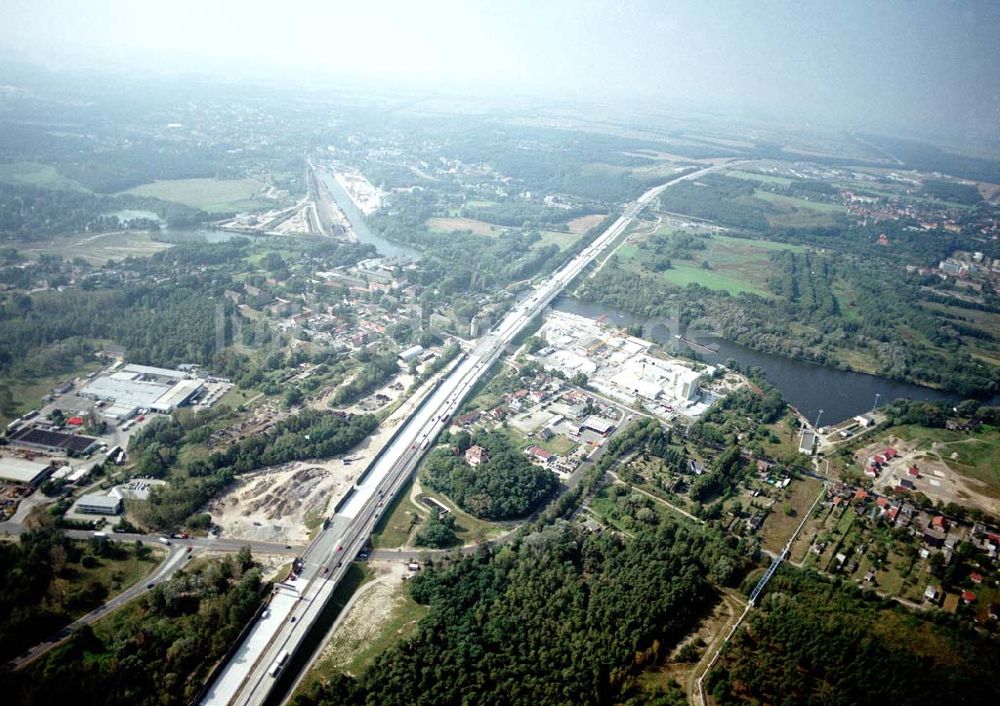 Königs Wusterhausen von oben - Umgebauter Südl. Berliner Ring (A10) bei Königs Wusterhausen