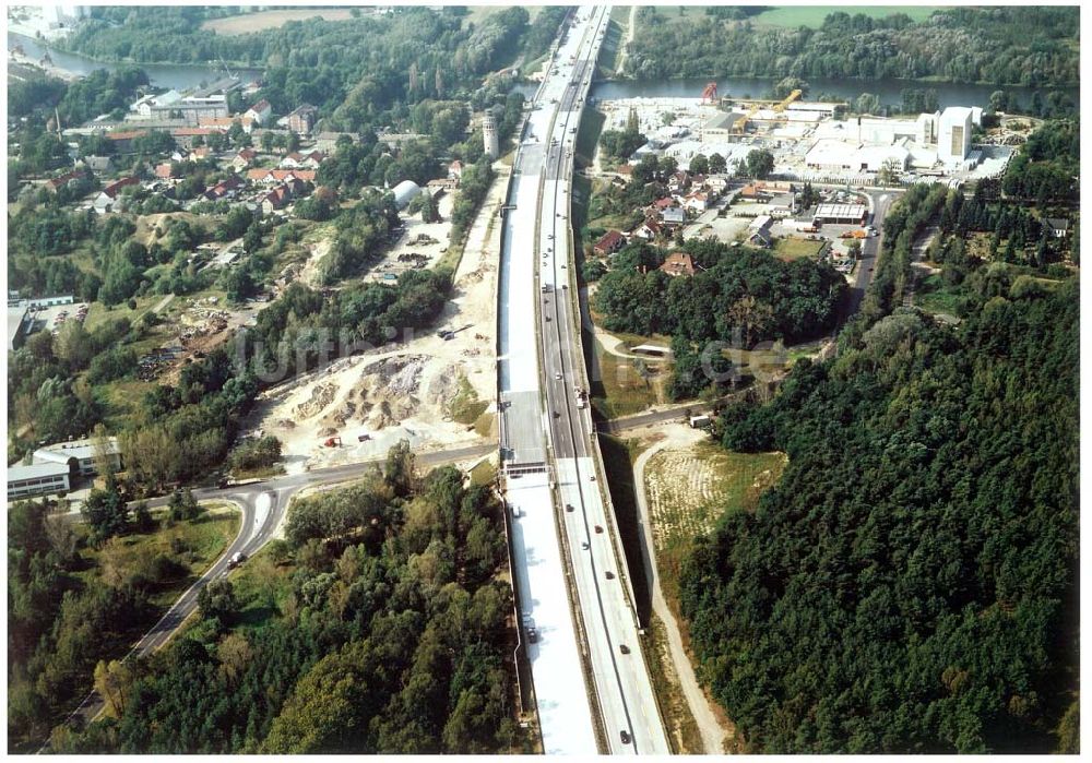 Luftbild Königs Wusterhausen - Umgebauter Südl. Berliner Ring (A10) bei Königs Wusterhausen 09.09.2002