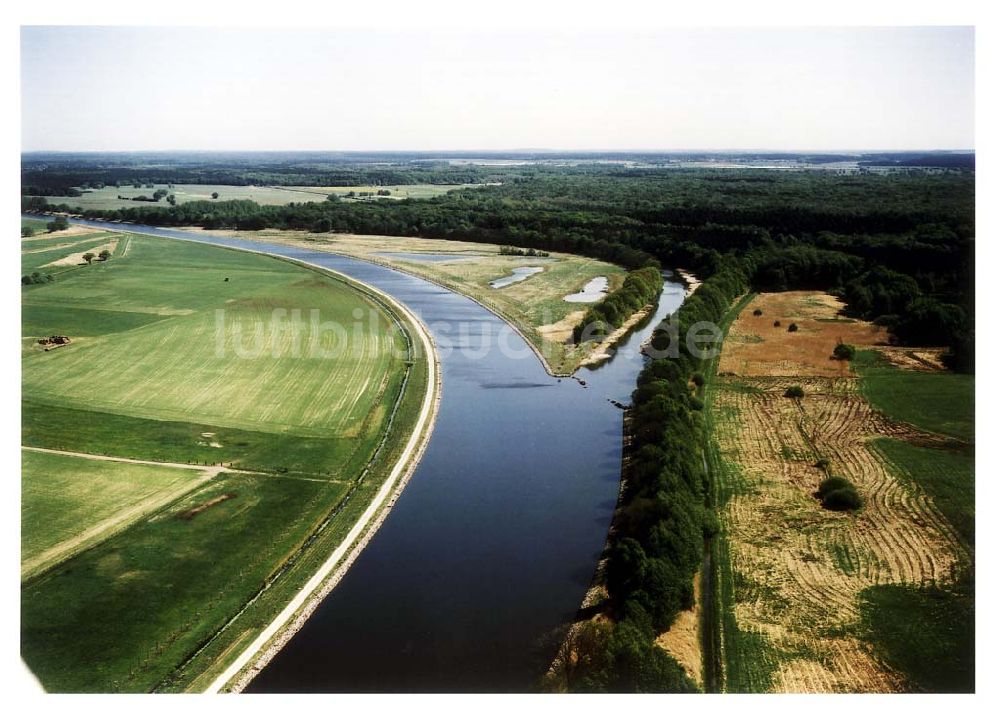 Luftaufnahme Parchau / Sachsen-Anhalt - Umgeleiteter Elbe-Havel-Kanal südlich von Parchau und nordöstlich von Burg in Sachsen-Anhalt