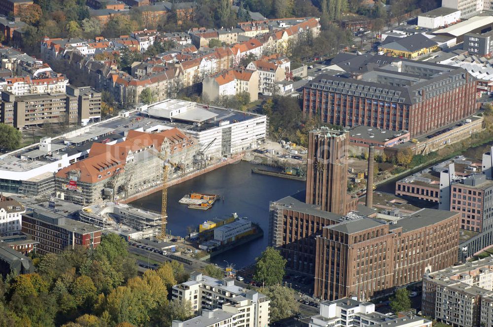 Luftbild Berlin - Umgestaltung des Tempelhofer Hafens in Berlin