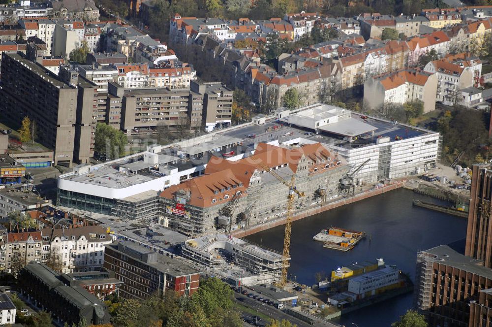 Berlin von oben - Umgestaltung des Tempelhofer Hafens in Berlin